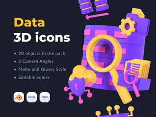 Data 3D Illustration Pack
