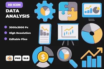 Data Analysis 3D Icon Pack