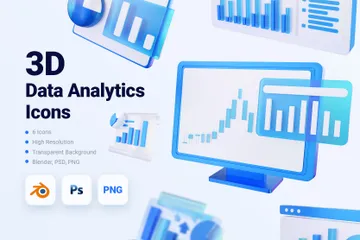 Data Analytics 3D Icon Pack