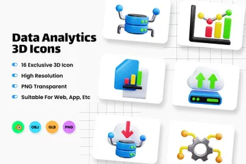 Data Analytics 3D Icon Pack