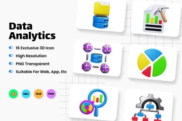 Data Analytics 3D Icon Pack