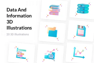 Data And Information 3D Illustration Pack