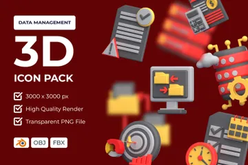 Data Management 3D Icon Pack