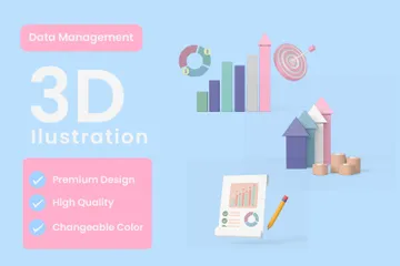 DATA MANAGEMENT 3D Icon Pack
