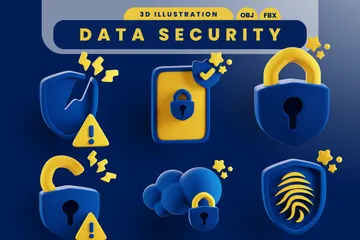 Data Security 3D Icon Pack