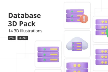 Database 3D Icon Pack