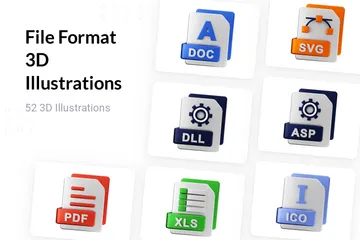 Datei Format 3D Illustration Pack