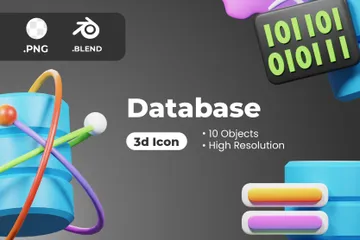 Datenbank 3D Icon Pack