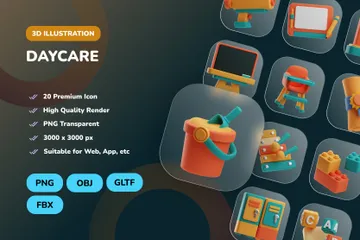 Daycare 3D Icon Pack