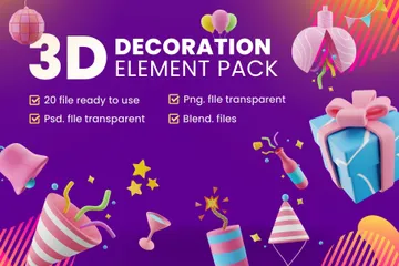 Decoração Pacote de Icon 3D