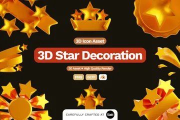 Decoração estrela Pacote de Icon 3D