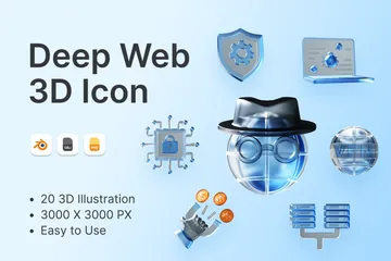 Deep Web 3D Icon Pack