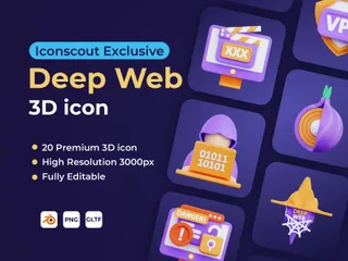 Deep Web 3D Icon Pack