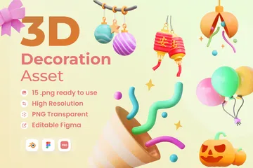 Dekoration 3D Icon Pack