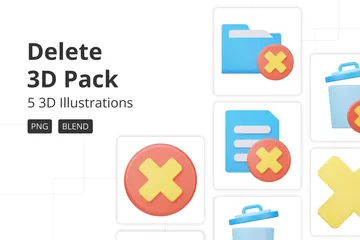 Delete 3D Icon Pack