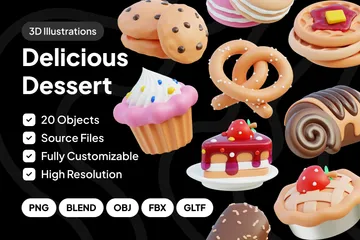 Délicieux Desserts Pack 3D Icon