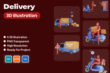 Delivery 3D Illustration Pack