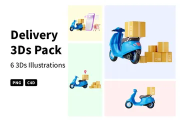 Delivery 3D Illustration Pack