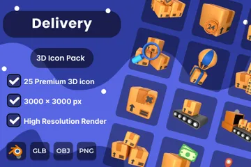 Delivery 3D Icon Pack