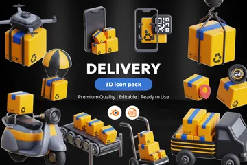 Delivery 3D Icon Pack