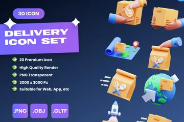 Delivery 3D Icon Pack