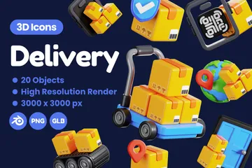 Delivery 3D Icon Pack