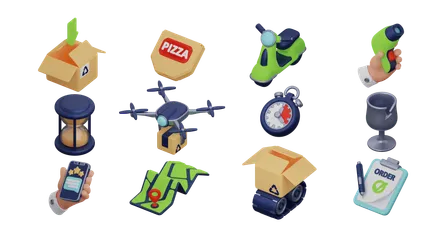 Delivery 3D Icon Pack