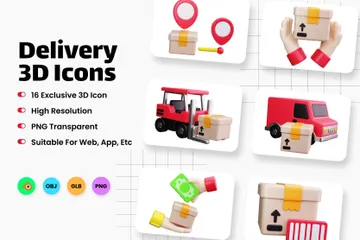Delivery 3D Icon Pack