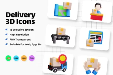 Delivery 3D Icon Pack