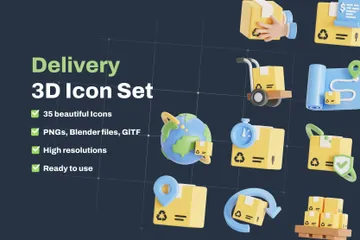 Delivery 3D Icon Pack