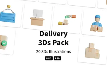 Delivery 3D Icon Pack