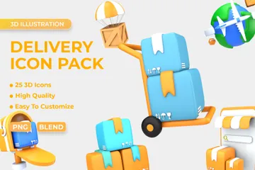 Delivery 3D Icon Pack