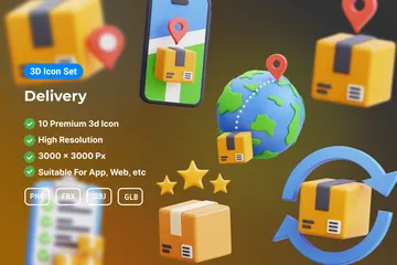 Delivery 3D Icon Pack