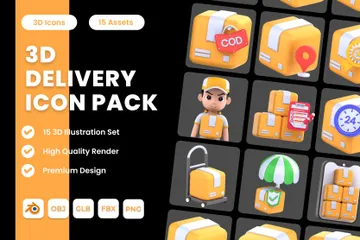 Delivery 3D Icon Pack