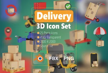 Delivery 3D Icon Pack