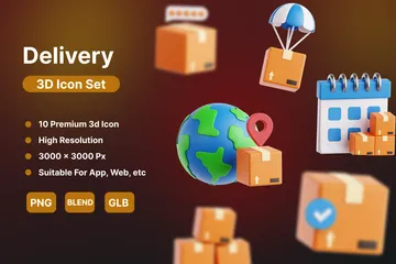 Delivery 3D Icon Pack