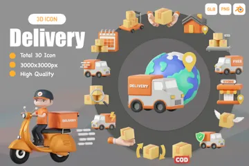 Delivery 3D Illustration Pack