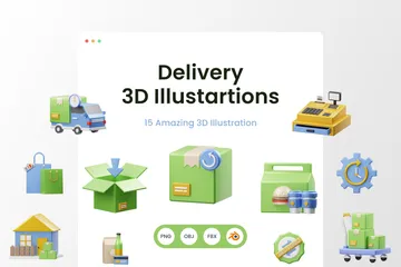 Delivery 3D Illustration Pack