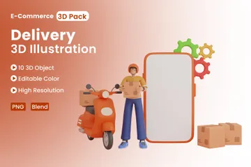 Delivery 3D Illustration Pack