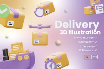 Delivery 3D Icon Pack