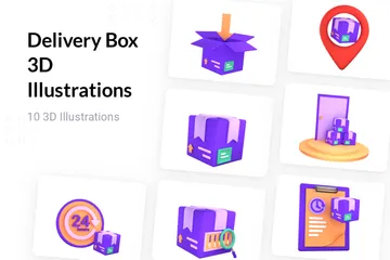 Delivery Box 3D Illustration Pack