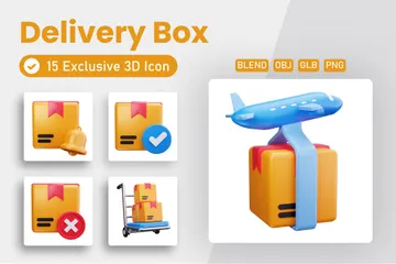 Delivery Box 3D Icon Pack