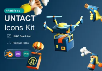 Delivery During Covid 3D Illustration Pack