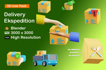 Delivery Expedition 3D Icon Pack