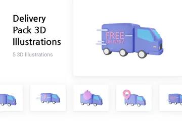 Delivery Pack 3D Illustration Pack
