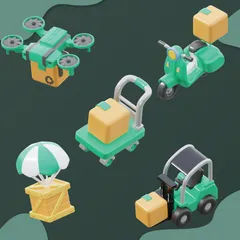 Delivery Package 3D Icon Pack