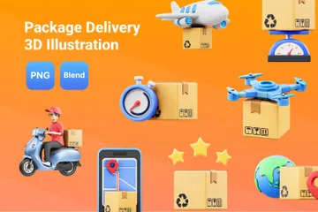 Delivery Package 3D Icon Pack