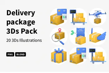 Delivery Package 3D Icon Pack