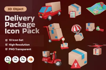 Delivery Packages 3D Icon Pack