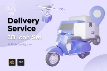 DELIVERY SERVICE 3D Icon Pack